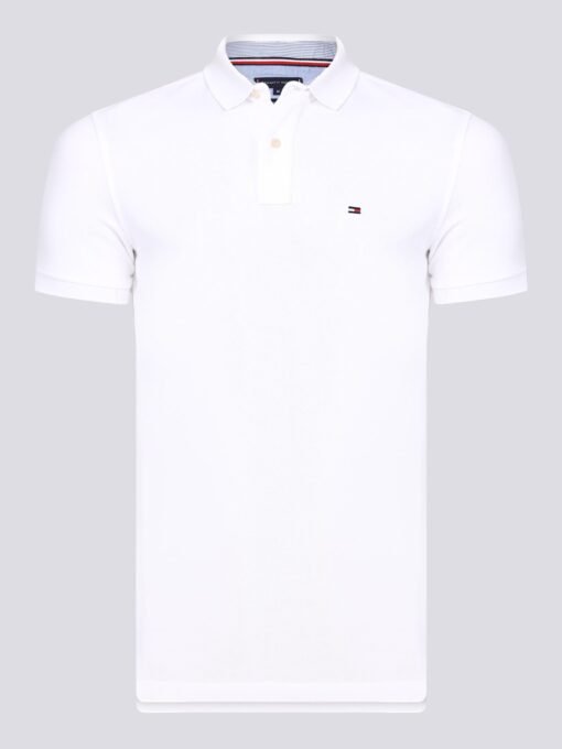 Tommy Hilfiger Polo Shirt Embroidered Regular Fit Logo Shorts Sleeve