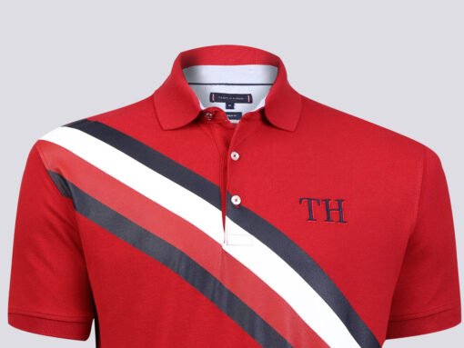 Tommy Hilfiger Polo Shirt Embroidered Regular Fit Logo Shorts Sleeve - Image 2
