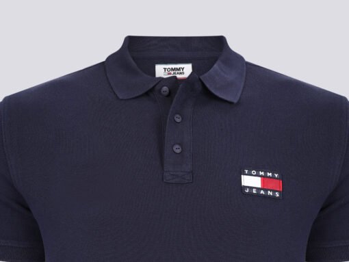 Tommy Hilfiger Polo Shirt Embroidered Regular Fit Logo Shorts Sleeve - Image 2