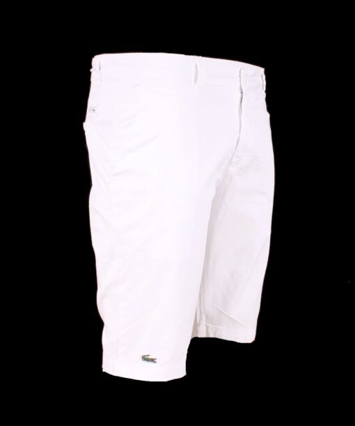 Lacoste Men’s Luxury Cotton Bermuda Shorts – White | Premium Summer Designer Wear