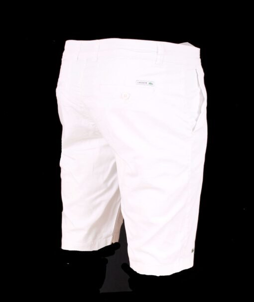 Lacoste Men’s Luxury Cotton Bermuda Shorts – White | Premium Summer Designer Wear - Image 3