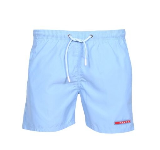Prada Light Blue Men’s Swim Shorts – Designer Luxury Beachwear