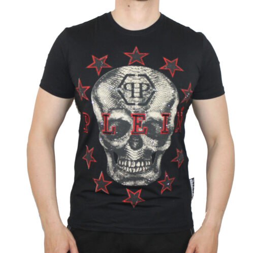 Philipp Plein Men t-shirt Cotton Short Sleeve Round Neck