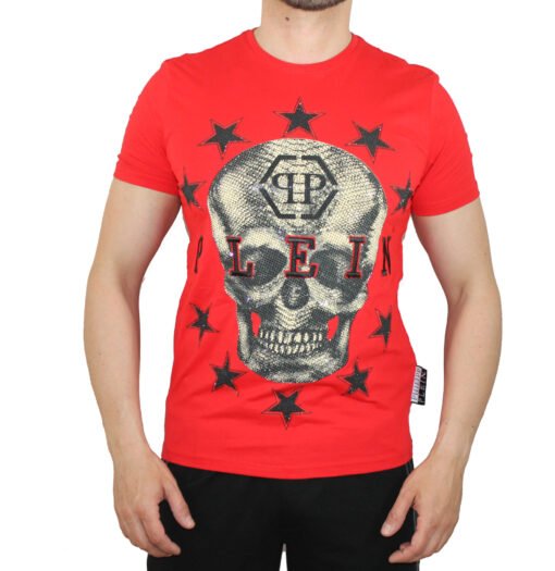 Philipp Plein Men t-shirt Cotton Short Sleeve Round Neck