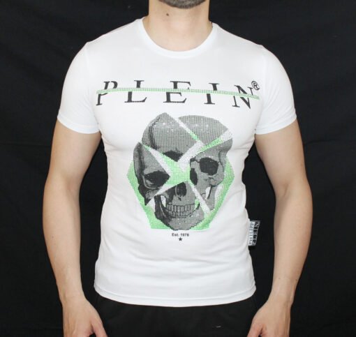 Philipp Plein Men t-shirt Cotton Short Sleeve Round Neck