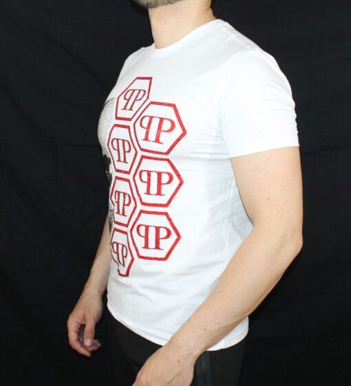 Philipp Plein Men t-shirt Cotton Short Sleeve Round Neck - Image 2