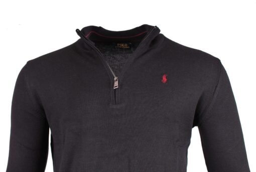 RALPH LAUREN MEN Mesh-Knit Cotton Quarter-Zip Jumper - Image 2