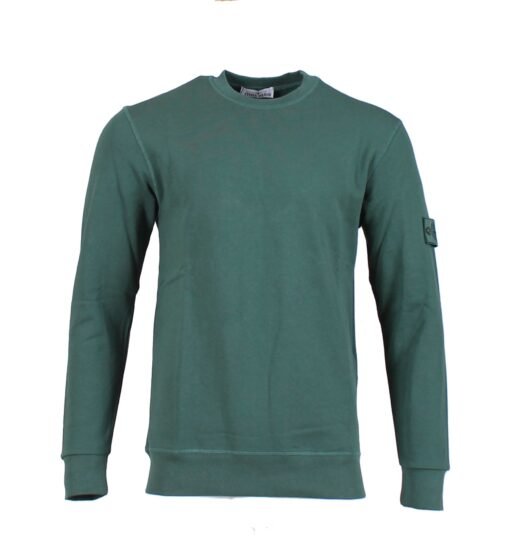 Stone Island Men Sweater With Logo Embroidery Trim Jumper