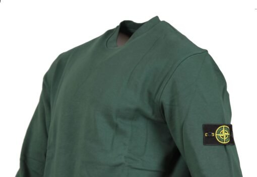Stone Island Men Sweater With Logo Embroidery Trim Jumper - Image 2