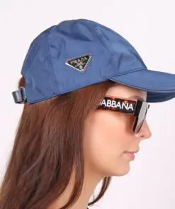 Prada Woman Re-Nylon Baseball Cap New Unisex Canvas Baseball Men  Hat