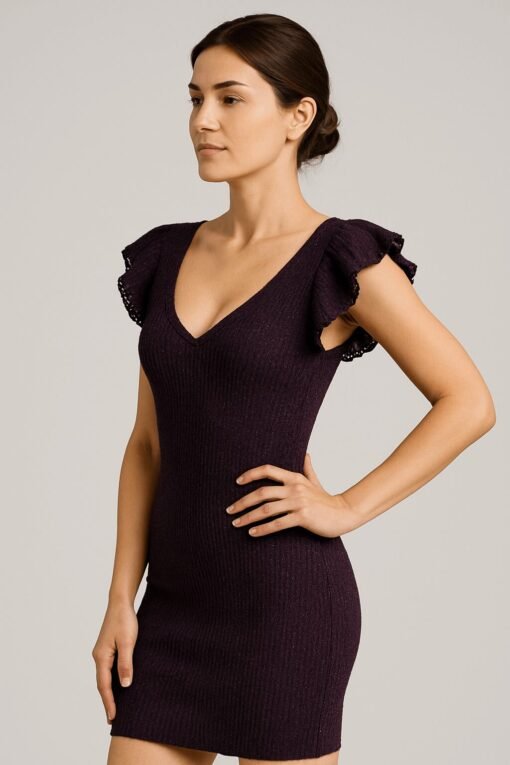 Dolce & Gabbana Designer Midi Dress in Garnet Red – Luxury Lace Elegance - Image 3