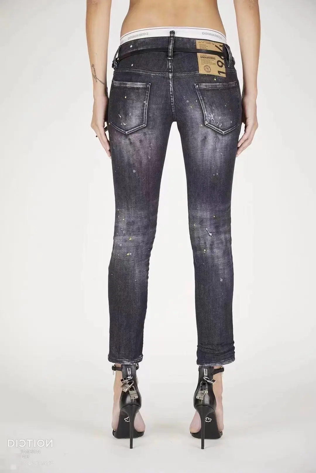 DSQUARED2 JEANS BLACKHERITAGE FISHERMAN WASH JEANS - Image 2