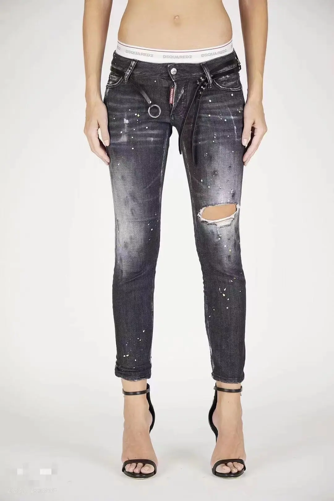 DSQUARED2 JEANS BLACKHERITAGE FISHERMAN WASH JEANS
