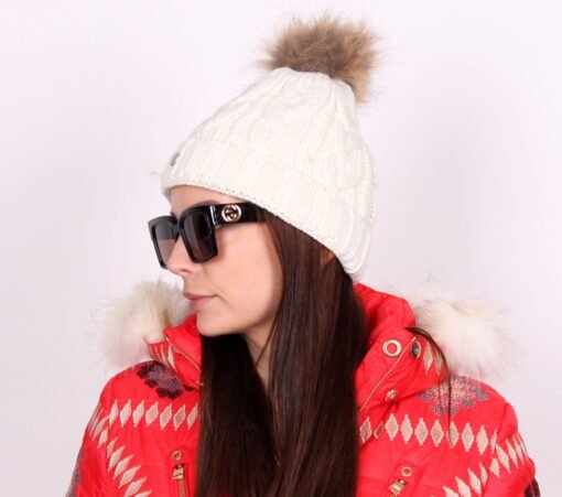 Bogner Hat Rib-knit beanie with pompom