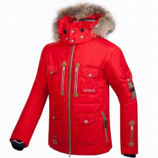 Bogner Man Jacket with Hood Fur Coat