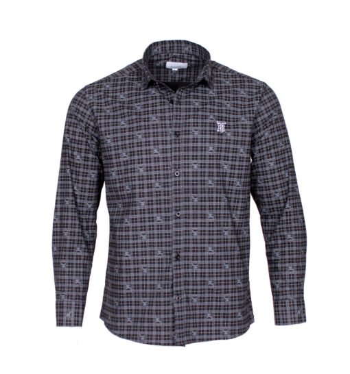 BURBERRY MEN SHIRT EMBROIDERY LOGO BUTTON DOWN