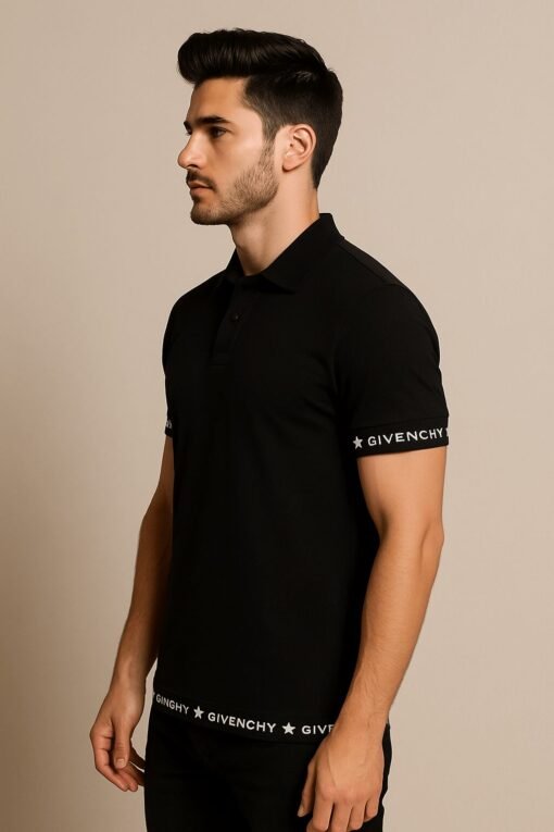 Givenchy Luxury Designer Black Polo Shirt – Limited Edition | Premium Cottonblack - Image 2