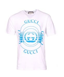Gucci Men Cotton t-shirt with interlocking GG white tee short sleeves