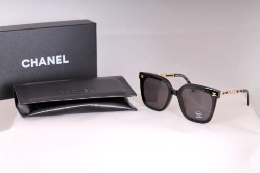 Chanel Women Sunglasses Square Frame Sunglasses Black - Image 5