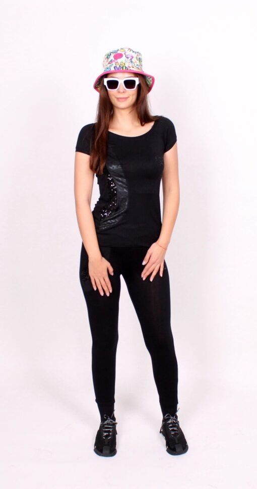 Dolce&Gabbana Woman Embroidered Cotton Set - Leggings and t-shirt - Image 2
