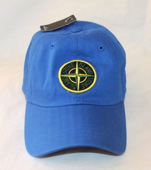 Stone Island Hat Compass Logo Baseball Cap in Blue