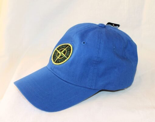 Stone Island Hat Compass Logo Baseball Cap in Blue - Image 2