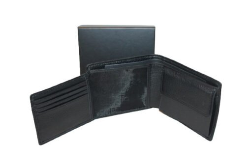 Hugo Boss Men Leather Wallet in Black with Logo and Lettering - Image 3