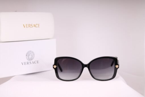 Versace Women Sunglasses Square Frame Unisex Medusa Sunglasses in Black - Image 4