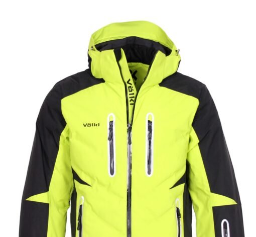 VÖLKL Man Jacket with Hood Ski Jacket Waterproof in Electric Green - Image 2