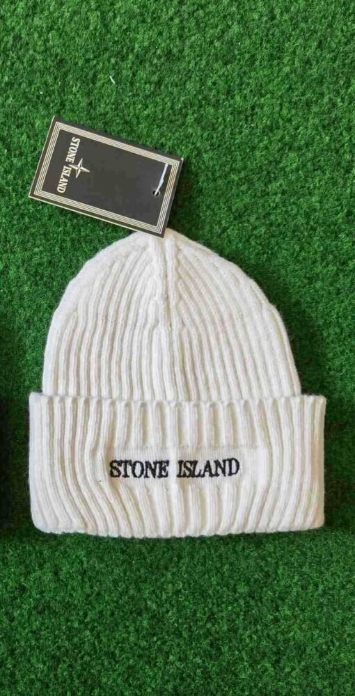 Stone Island Hat Rib-knit beanie with turn-up brim and logo