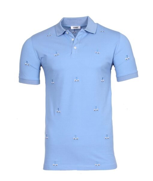 FENDI Men Polo Shirt With "The EYE" Cotton t-shirt