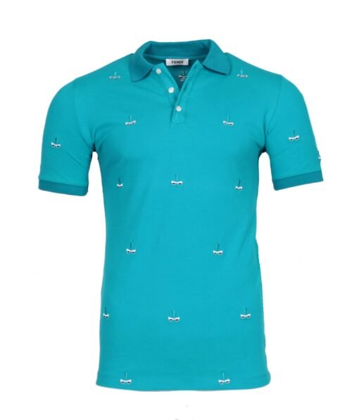 FENDI Men Polo Shirt With "The EYE" Cotton t-shirt