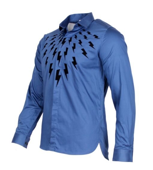 Neil Barrett Men's Winged Bolt Shirt Button Down Long Sleeve - Image 2