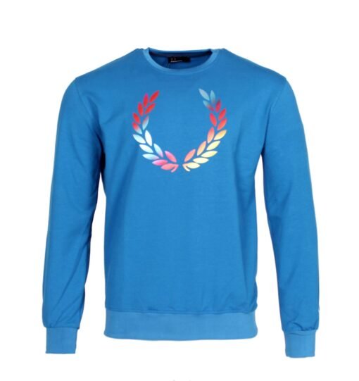 Fred Perry MEN Sweater Mesh-Knit Cotton Crew Neck Jumper