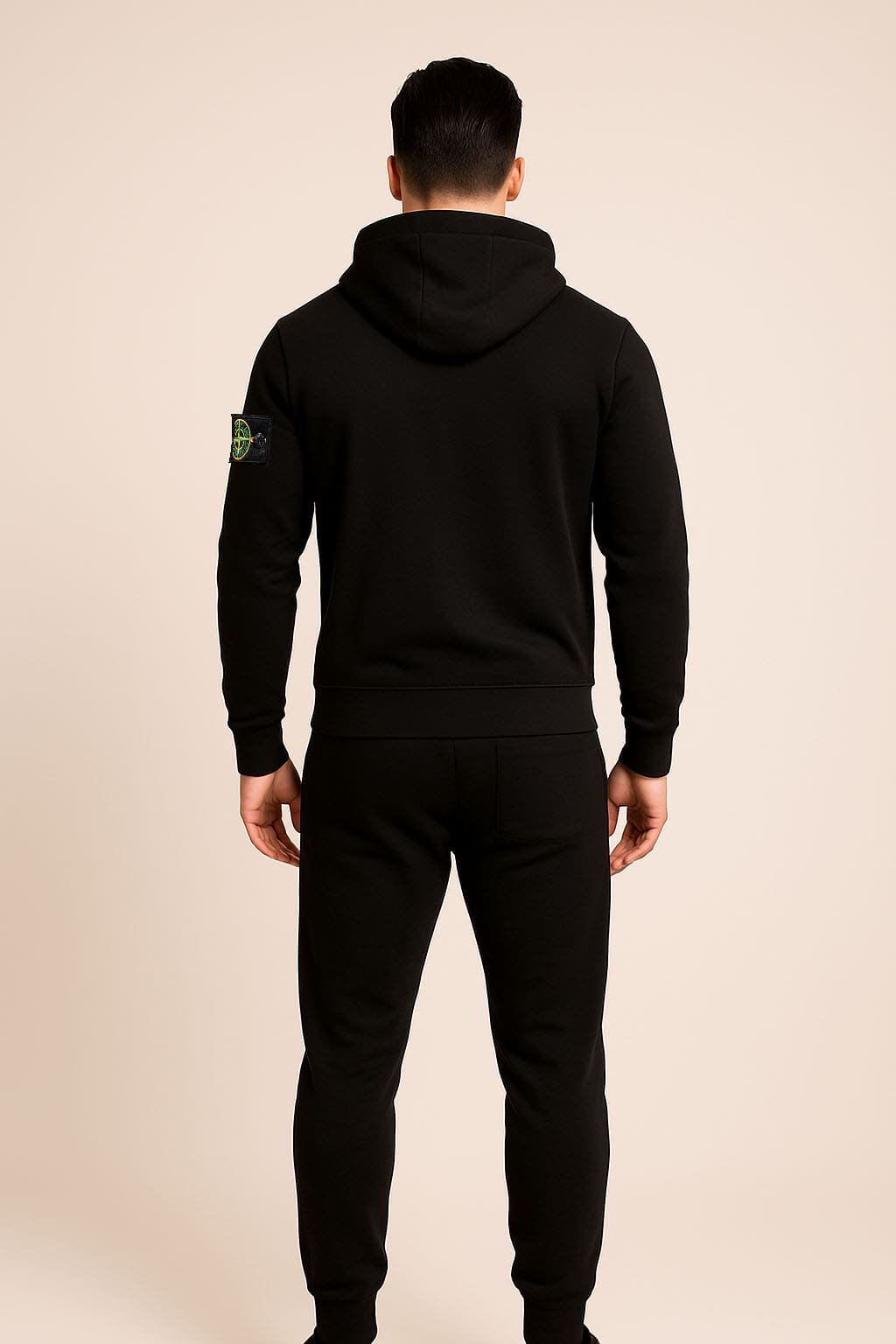 Stone Island Black Tracksuit – Premium Hoodie & Joggers | Streetwear & Fan Style - Image 2