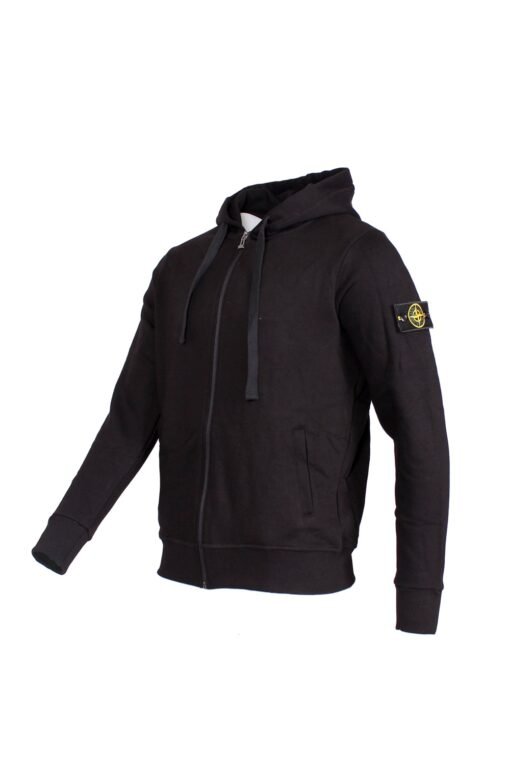 Stone Island Men's Black Tracksuit – Full-Zip Hoodie and Logo Joggers Set - Image 5