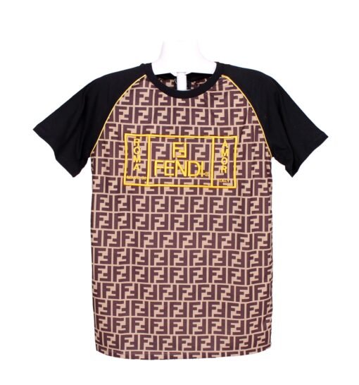 FENDI Men t-shirt  With "FF" Motif all over Cotton tee