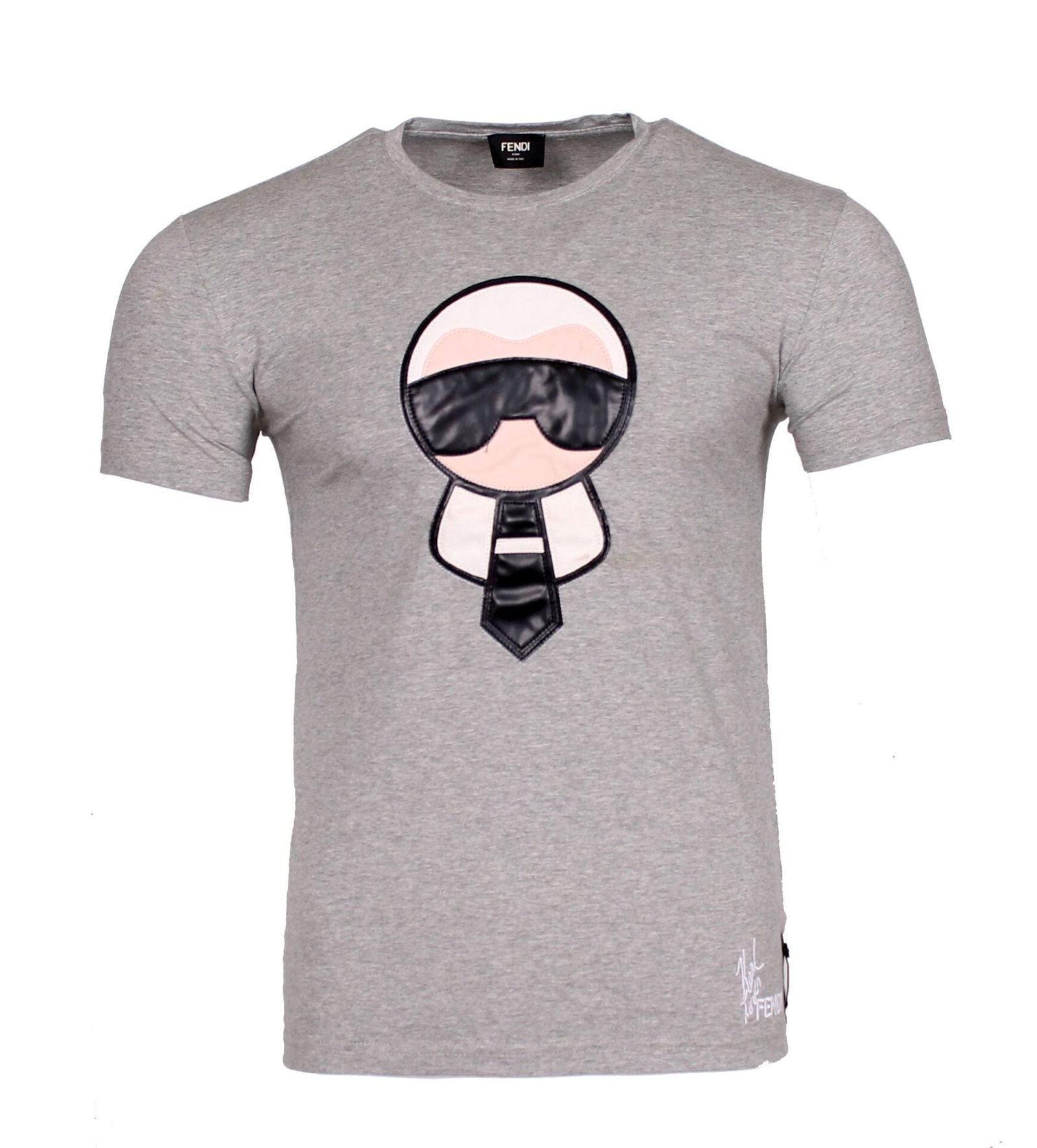 FENDI Men Polo Shirt With “Karlito” Cotton t-shirt