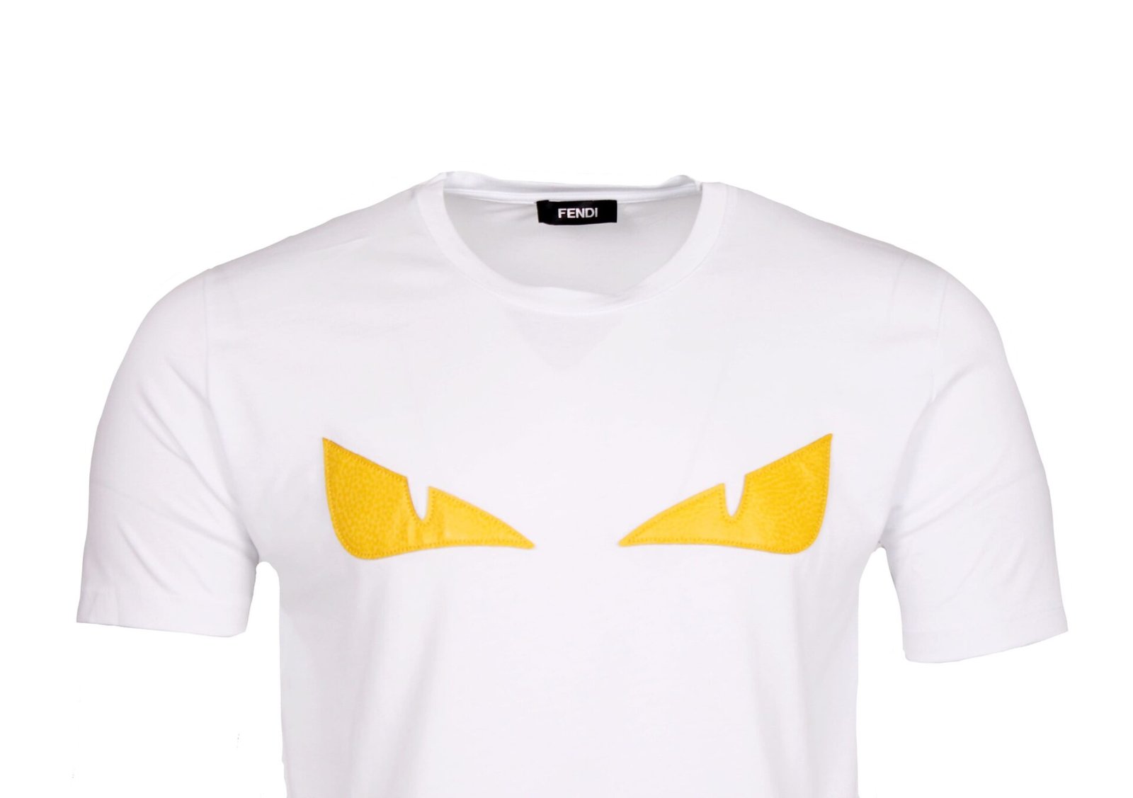 FENDI Men Polo Shirt With "The EYE" Cotton t-shirt in White - Image 4