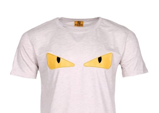 FENDI Men Polo Shirt With "The EYE" Cotton t-shirt in Beige - Image 2