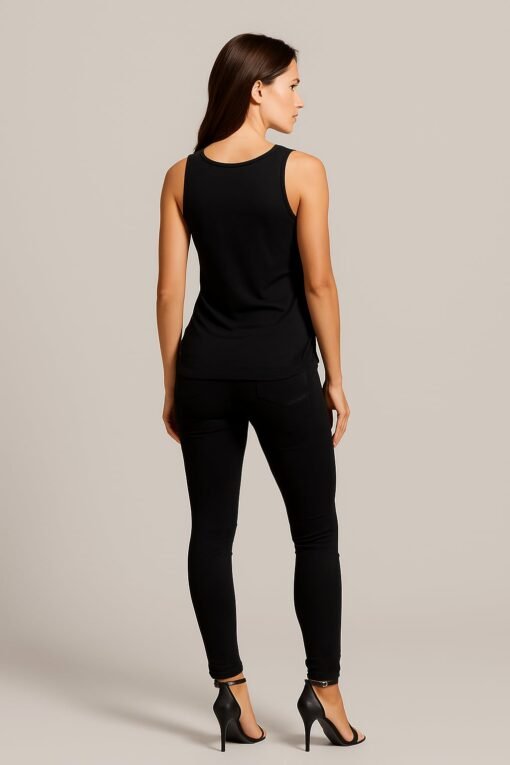 Philipp Plein Black Sleeveless Top with Silver Sequin Skulls – Limited Edition - Image 5