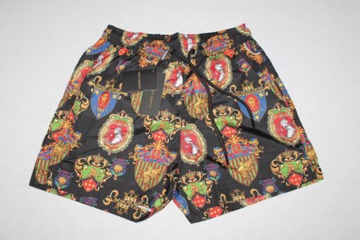 Dolce & Gabbana Men’s Royal Crest Print Swim Shorts | Limited Edition | Luxury Beachwear | Fast EU Shipping
