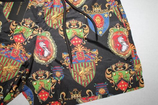 Dolce & Gabbana Men’s Royal Crest Print Swim Shorts | Limited Edition | Luxury Beachwear | Fast EU Shipping - Image 3