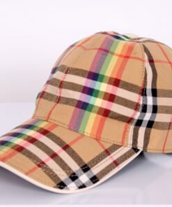BurberBurberry Rainbow Vintage Check Baseball Cap | Limited Edition | Unisex Designer Hat | Fast EU Delivery