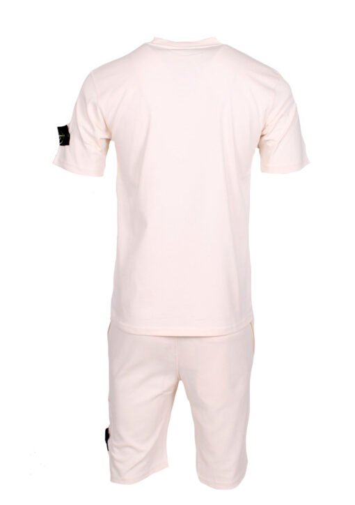 Stone Island Men's Beige Summer Set – Cotton T-Shirt and Shorts | 2-Piece Outfit - Image 4