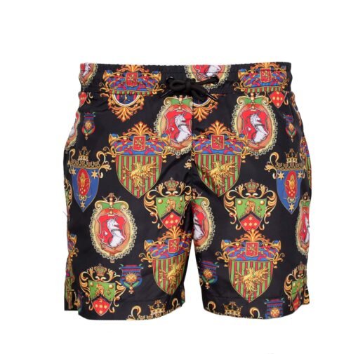 Dolce & Gabbana Luxury Designer Men's Swim Shorts – Royal Emblem Edition - Image 2