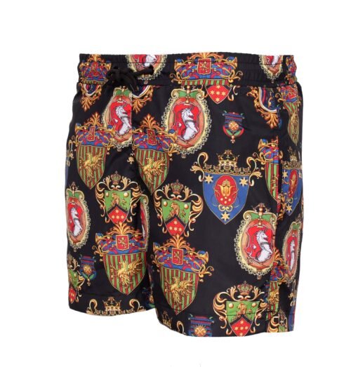 Dolce & Gabbana Luxury Designer Men's Swim Shorts – Royal Emblem Edition