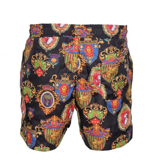 Dolce & Gabbana Luxury Designer Men's Swim Shorts – Royal Emblem Edition - Image 4
