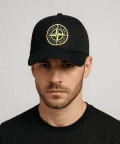 Stone Island Compass Logo Baseball Cap – Black