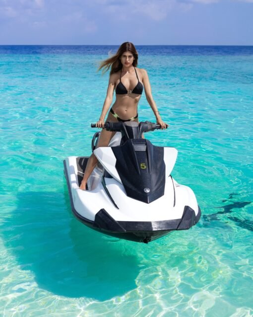 CELINE Black & Gold Luxury Bikini – Premium Designer Swimwear Featured by German Influencer - Image 3